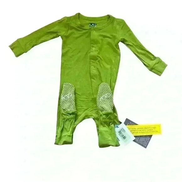 NWT Kickee Pants Muffin Ruffle Coverall with Zipper in Meadow 18-24 months - Picture 1 of 6